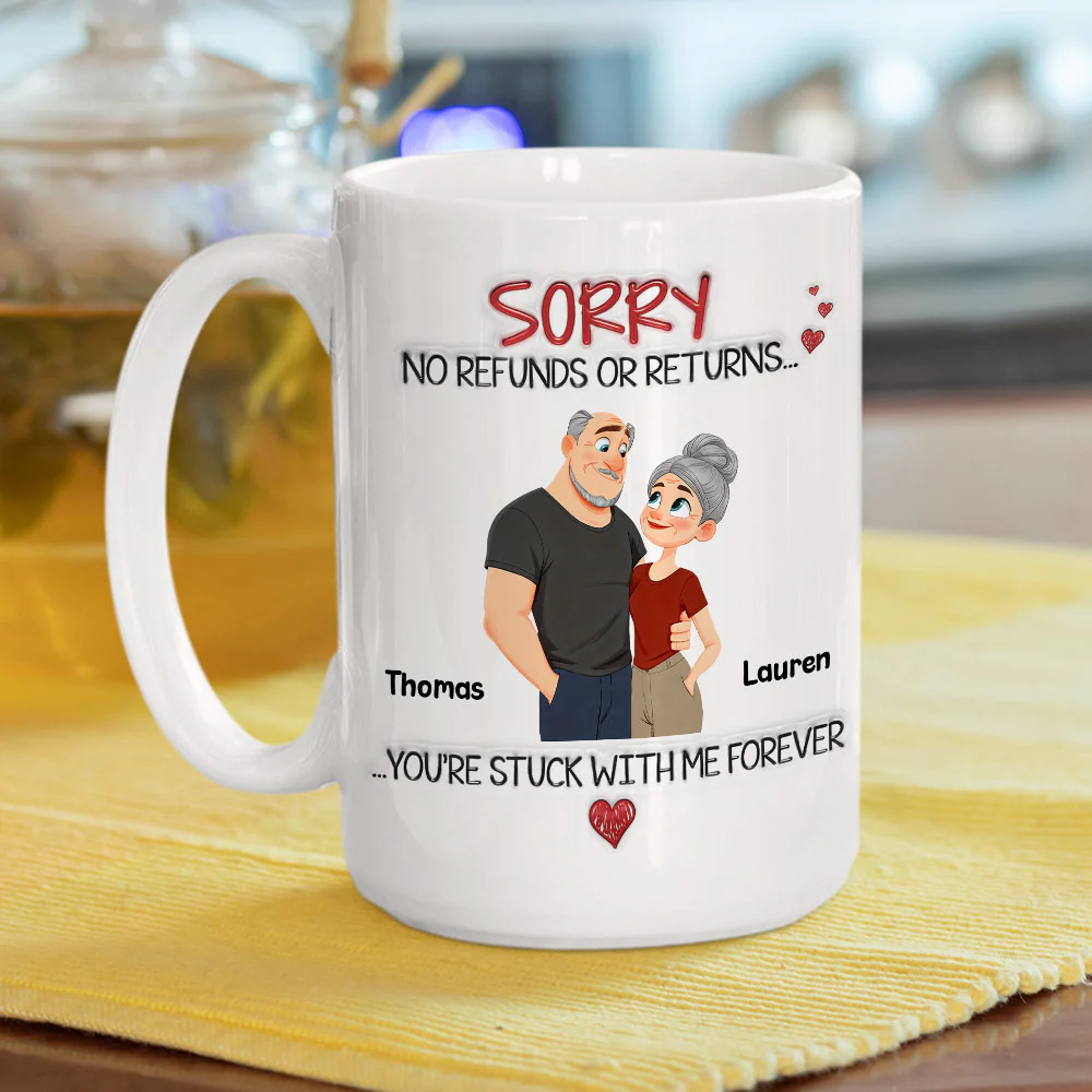 You Are Stuck With Me Forever - Personalized Custom 3D Inflated Effect Coffee Mug - Image 5