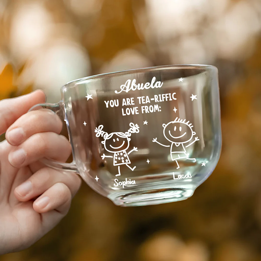 You Are Tea-Riffic - Personalized Custom Glass Tea Cup - Image 3