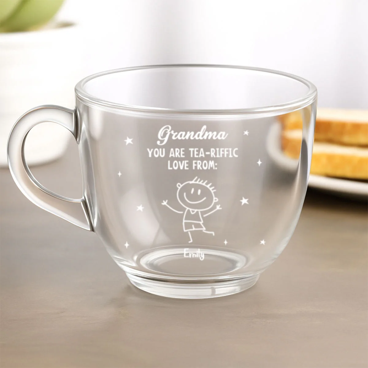You Are Tea-Riffic - Personalized Custom Glass Tea Cup - Image 7