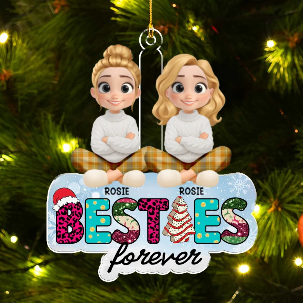 You Are The Best Bestie - Personalized Custom Acrylic Ornament - Image 7