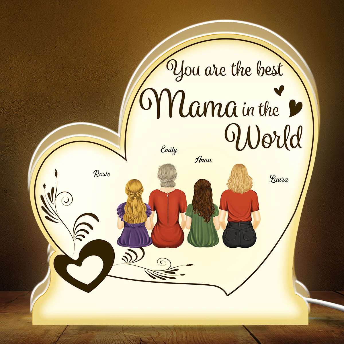 You Are The Best Mom In The World - Personalized Custom Light Box - Image 3