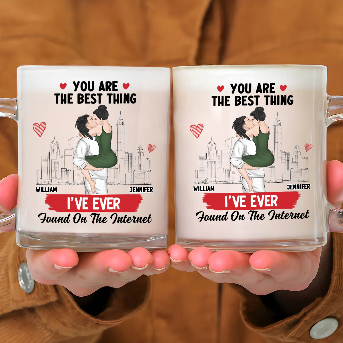 You Are The Best - Personalized Custom Glass Mug - Image 2