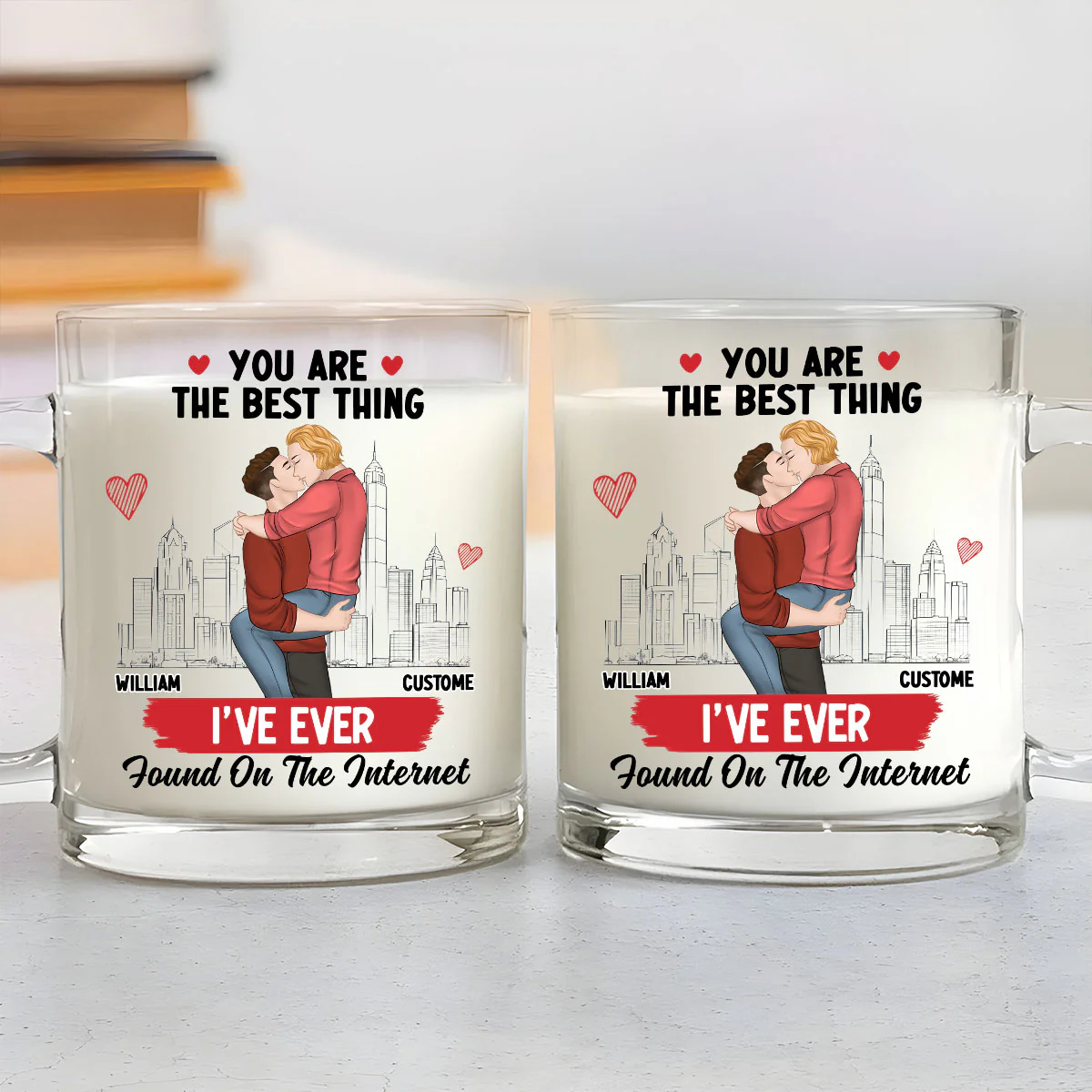 You Are The Best - Personalized Custom Glass Mug - Image 3