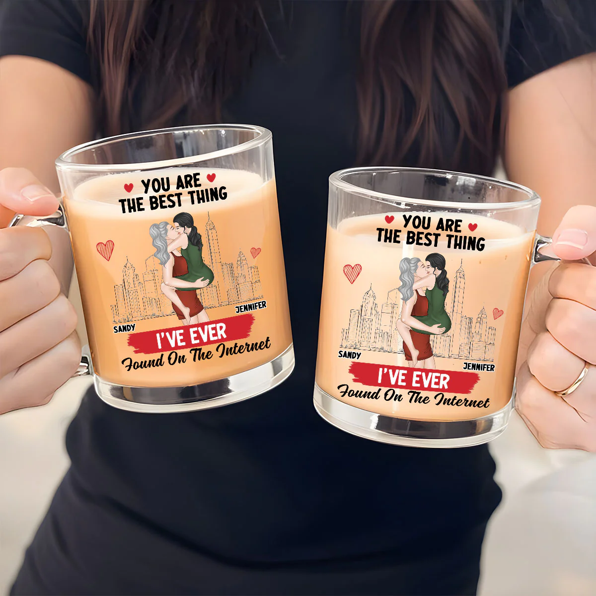You Are The Best - Personalized Custom Glass Mug - Image 4