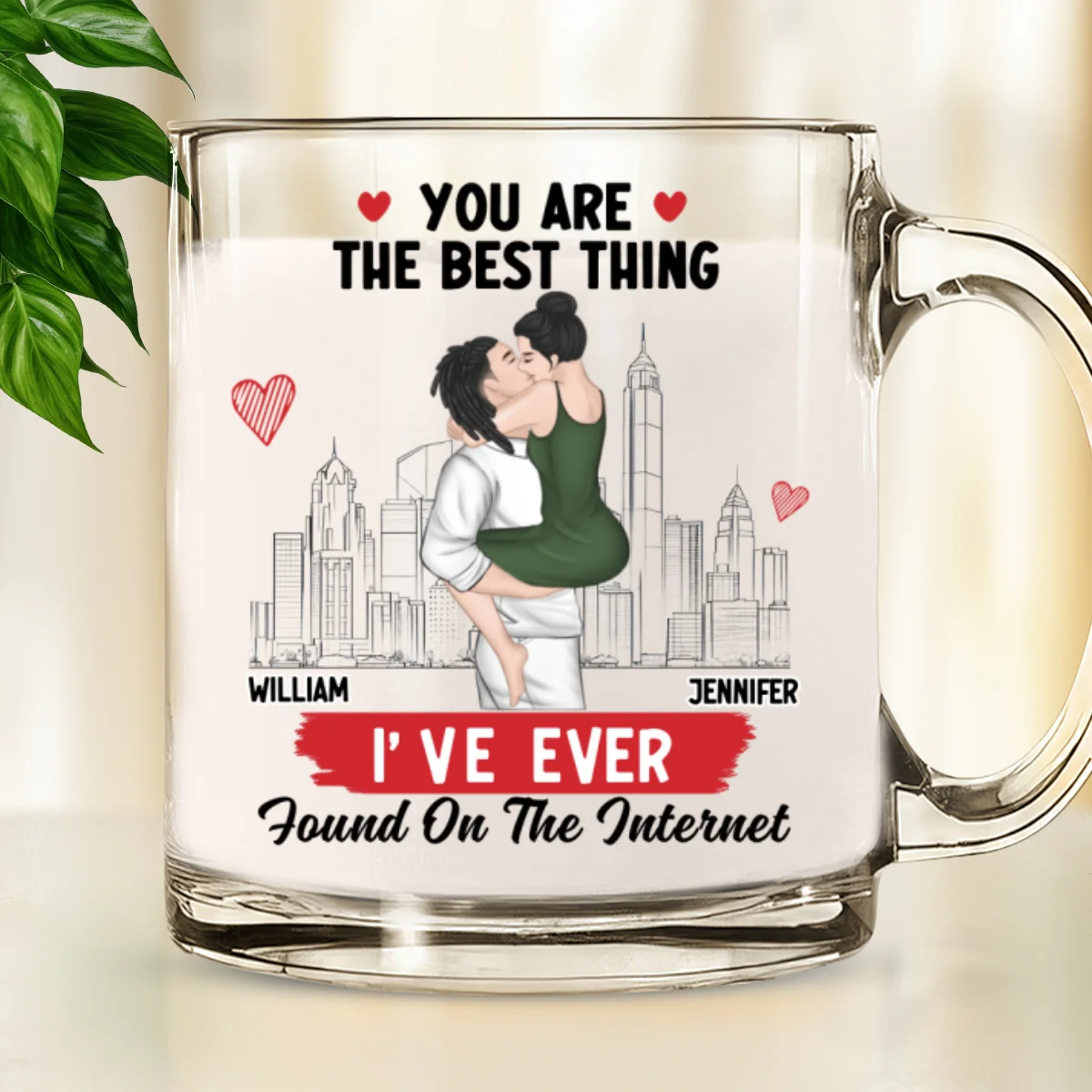 You Are The Best - Personalized Custom Glass Mug - Image 6