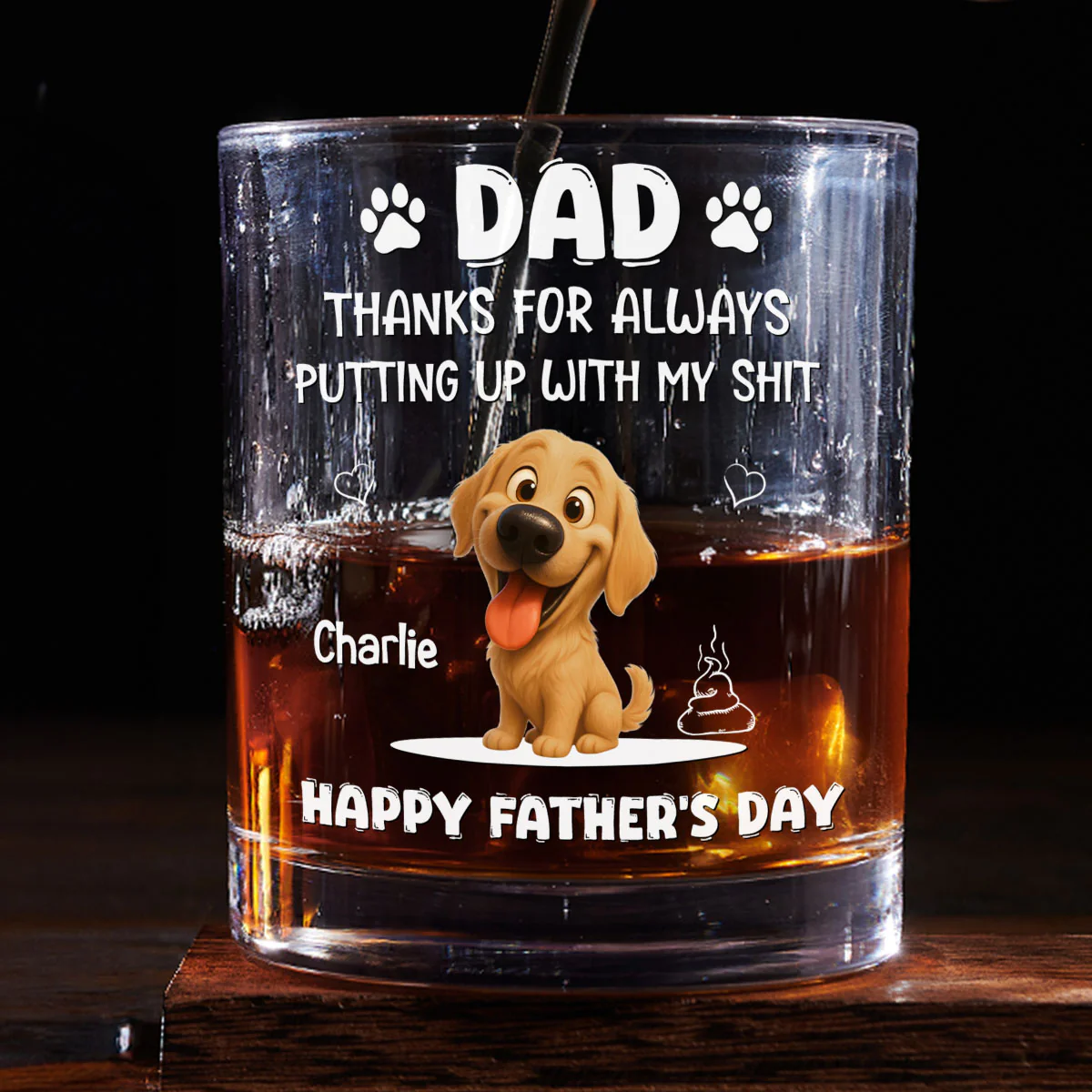 You Are The Best Putting Up Person - Personalized Custom Whiskey Glass