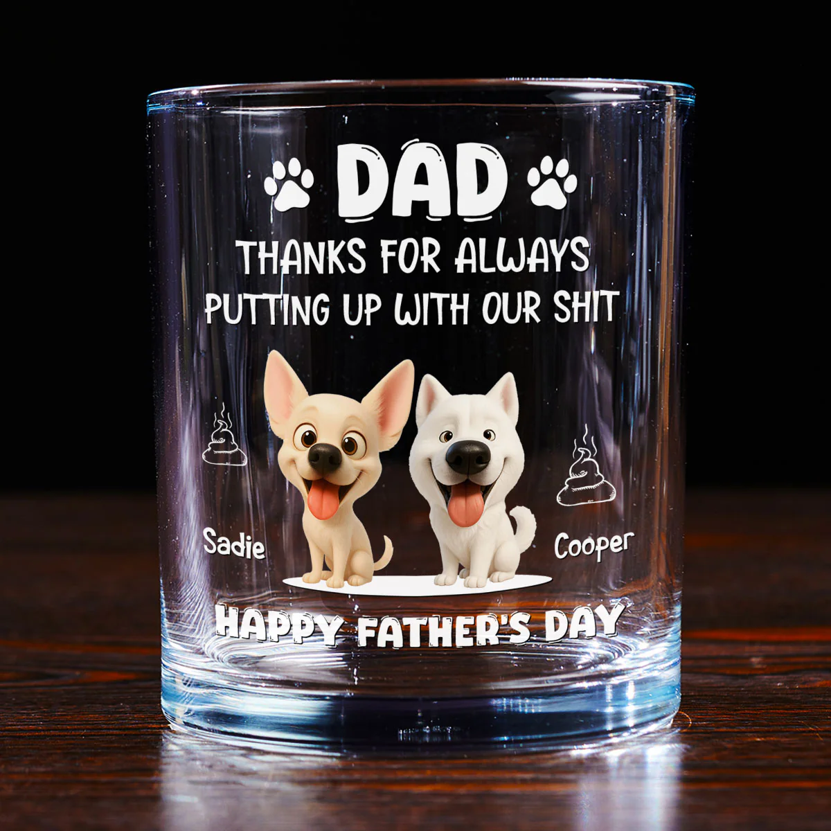 You Are The Best Putting Up Person - Personalized Custom Whiskey Glass - Image 3