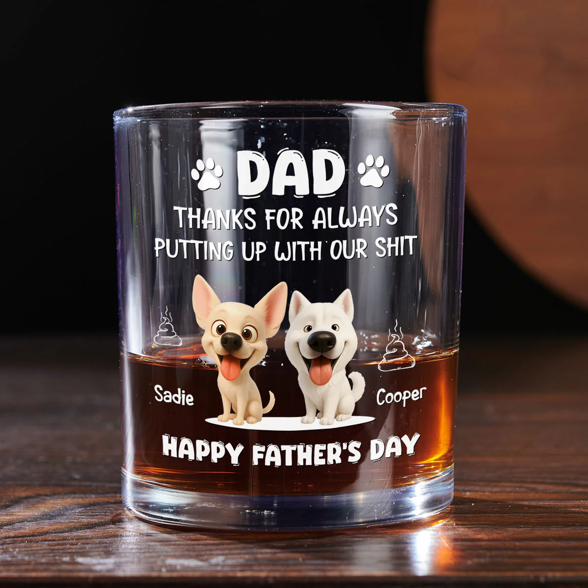 You Are The Best Putting Up Person - Personalized Custom Whiskey Glass - Image 4