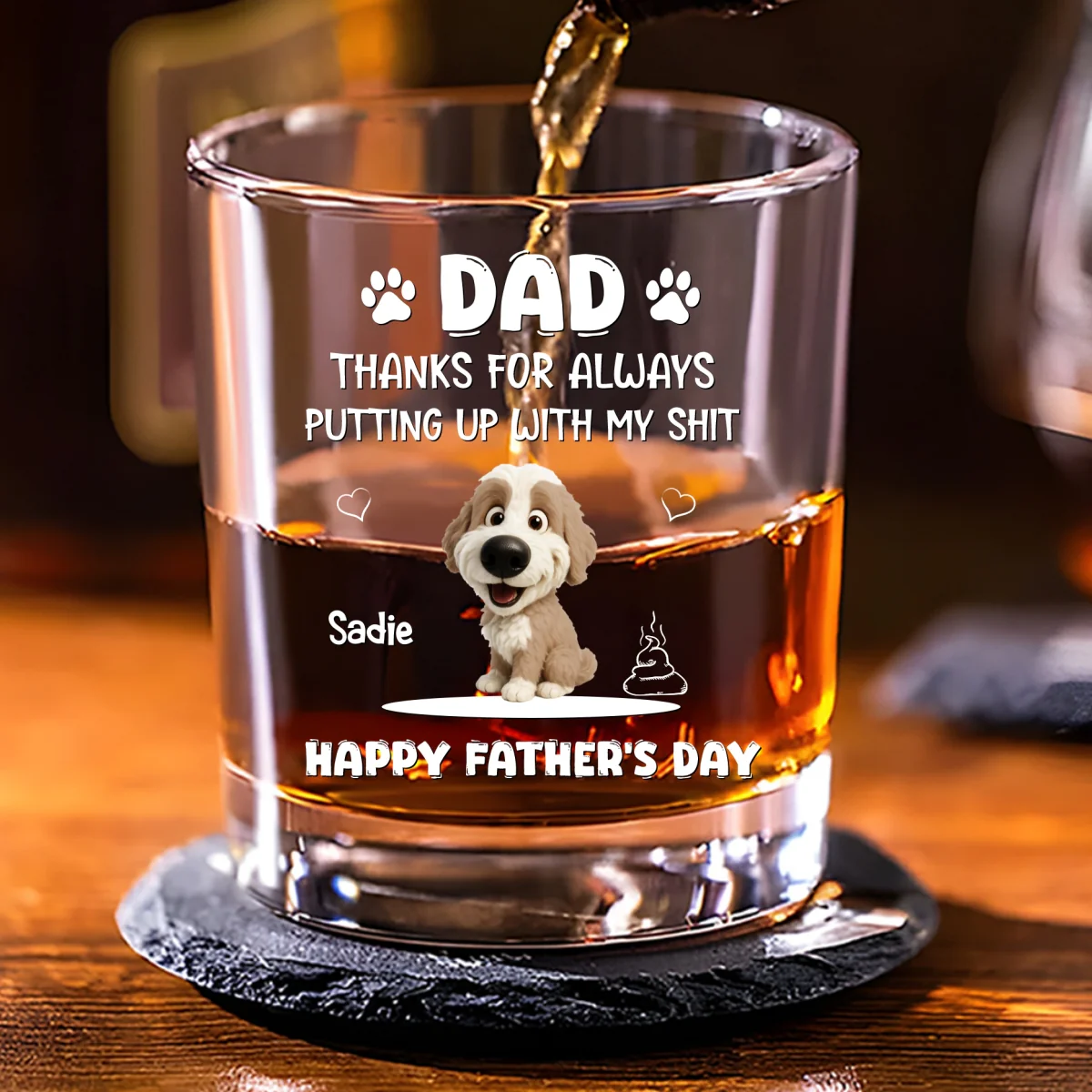 You Are The Best Putting Up Person - Personalized Custom Whiskey Glass - Image 6