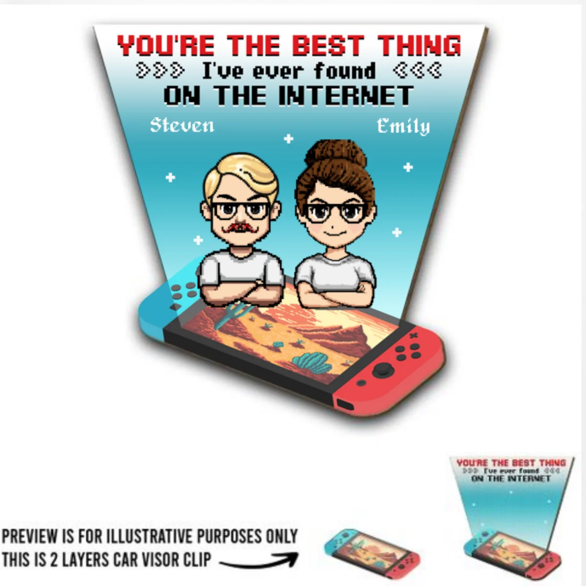 You Are The Best Thing - Personalized Custom Car Visor Clip - Image 4