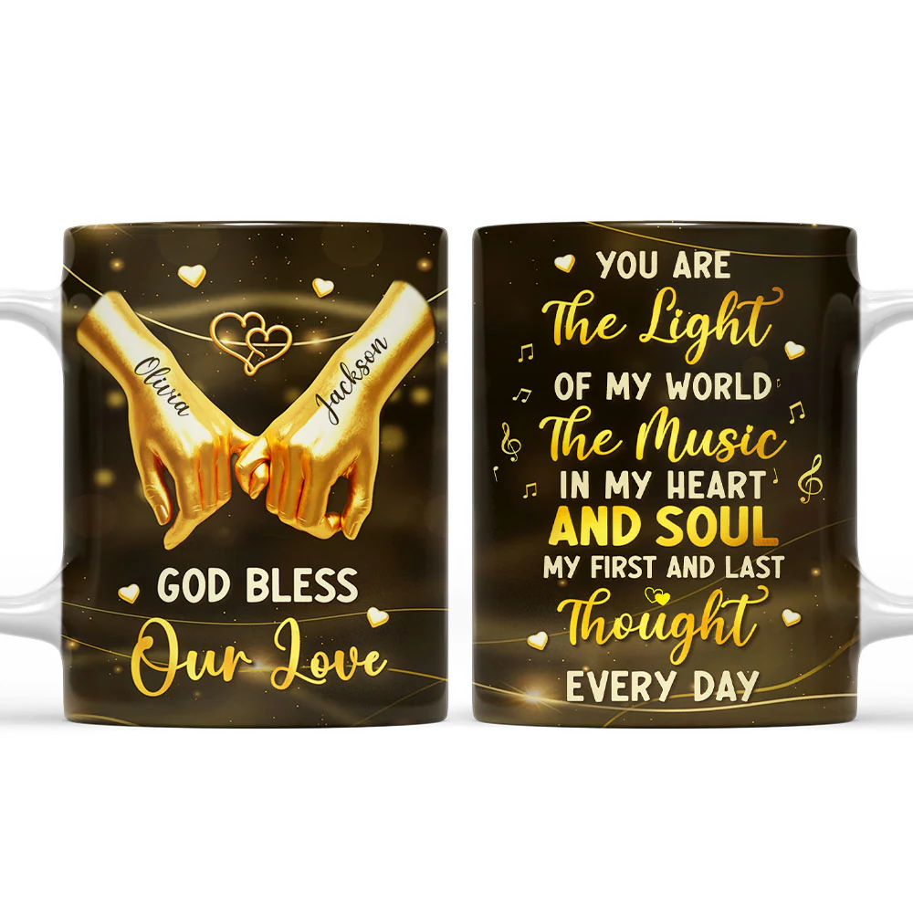 You Are The Light Of My World - Personalized Custom Coffee Mug