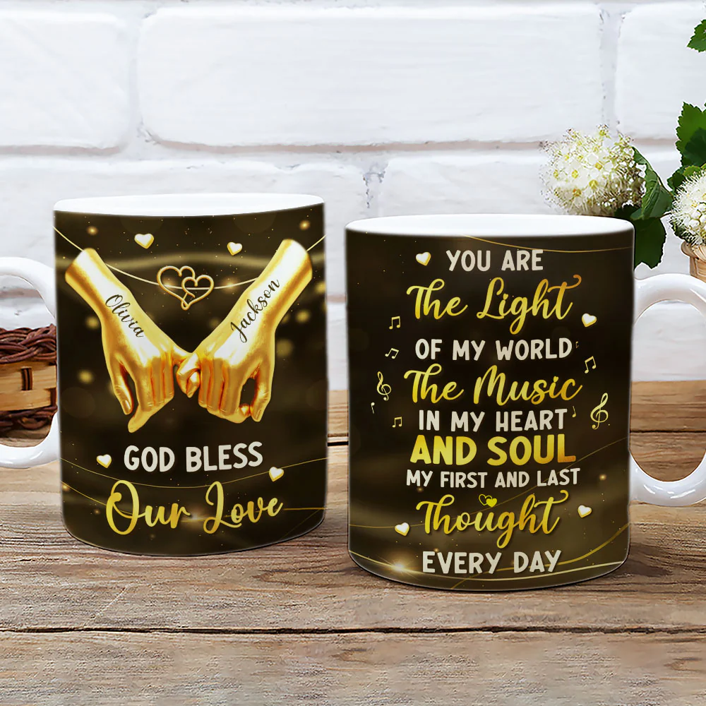 You Are The Light Of My World - Personalized Custom Coffee Mug - Image 3