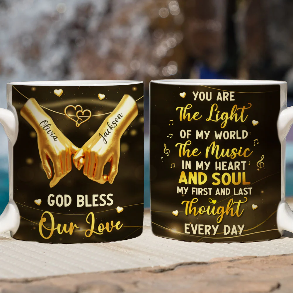 You Are The Light Of My World - Personalized Custom Coffee Mug - Image 4