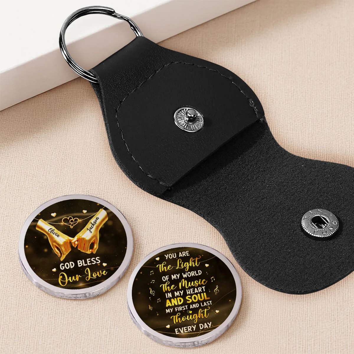 You Are The Light Of My World - Personalized Custom Pocket Hug - Image 2