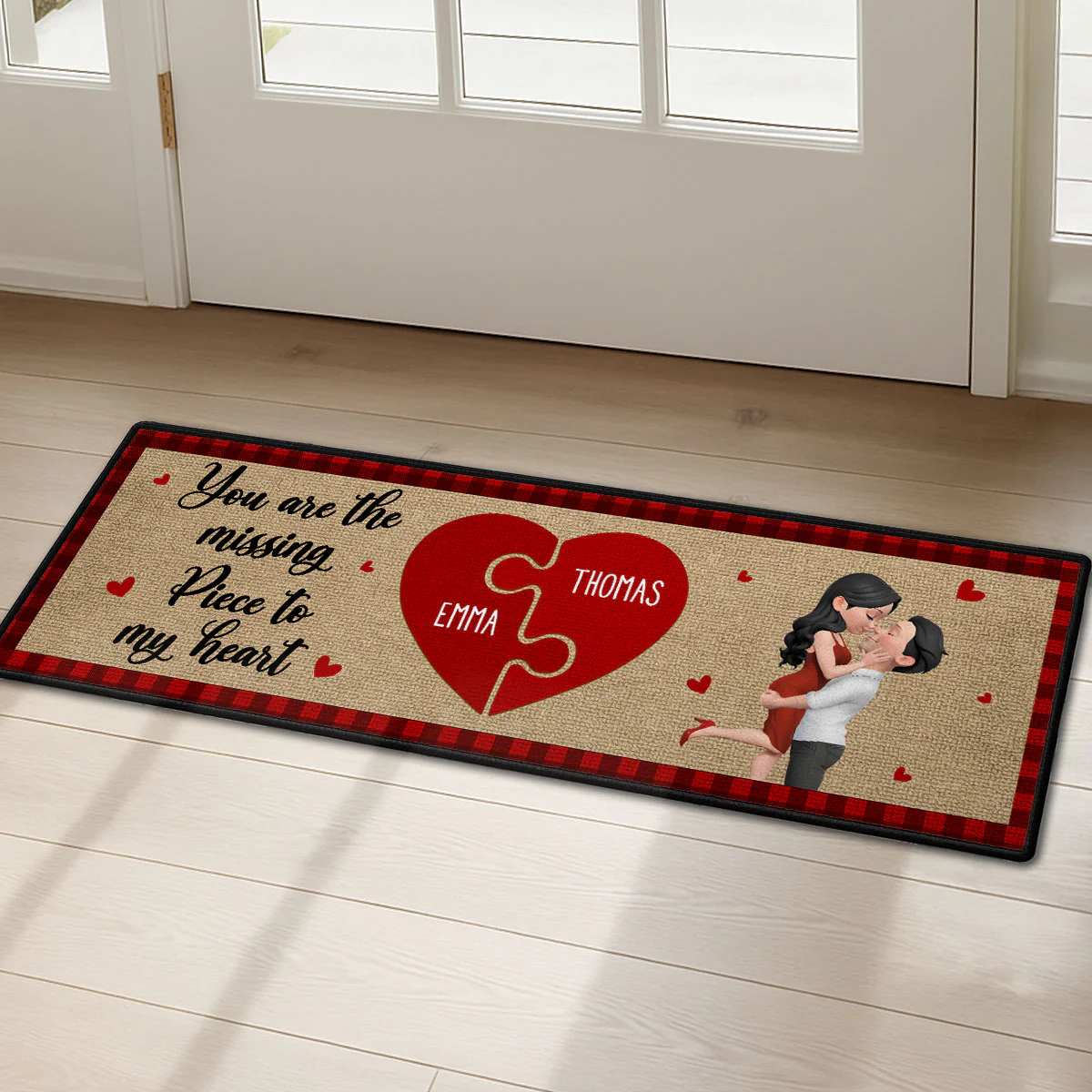 You Are The Missing Piece - Personalized Custom Runner Rug
