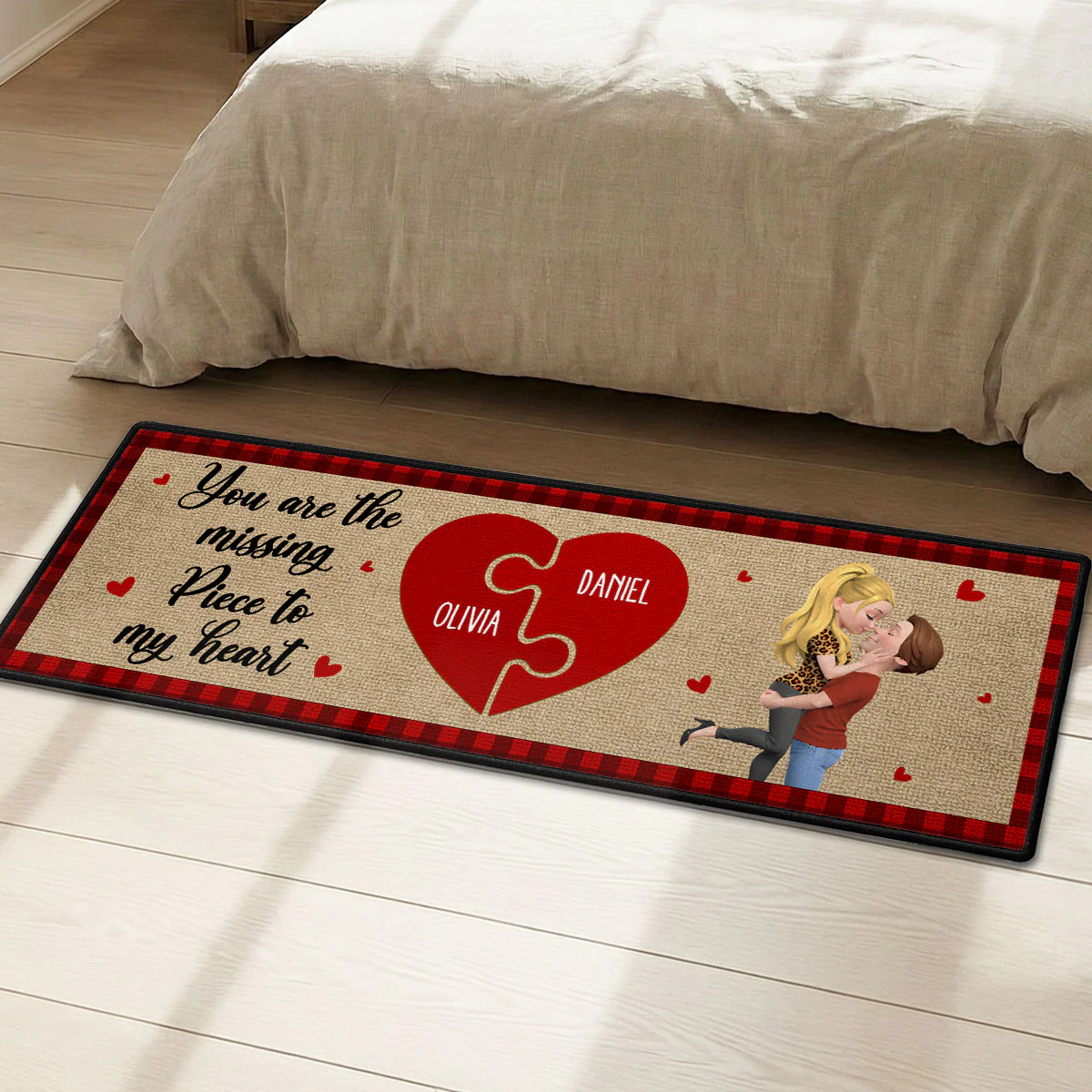 You Are The Missing Piece - Personalized Custom Runner Rug - Image 5