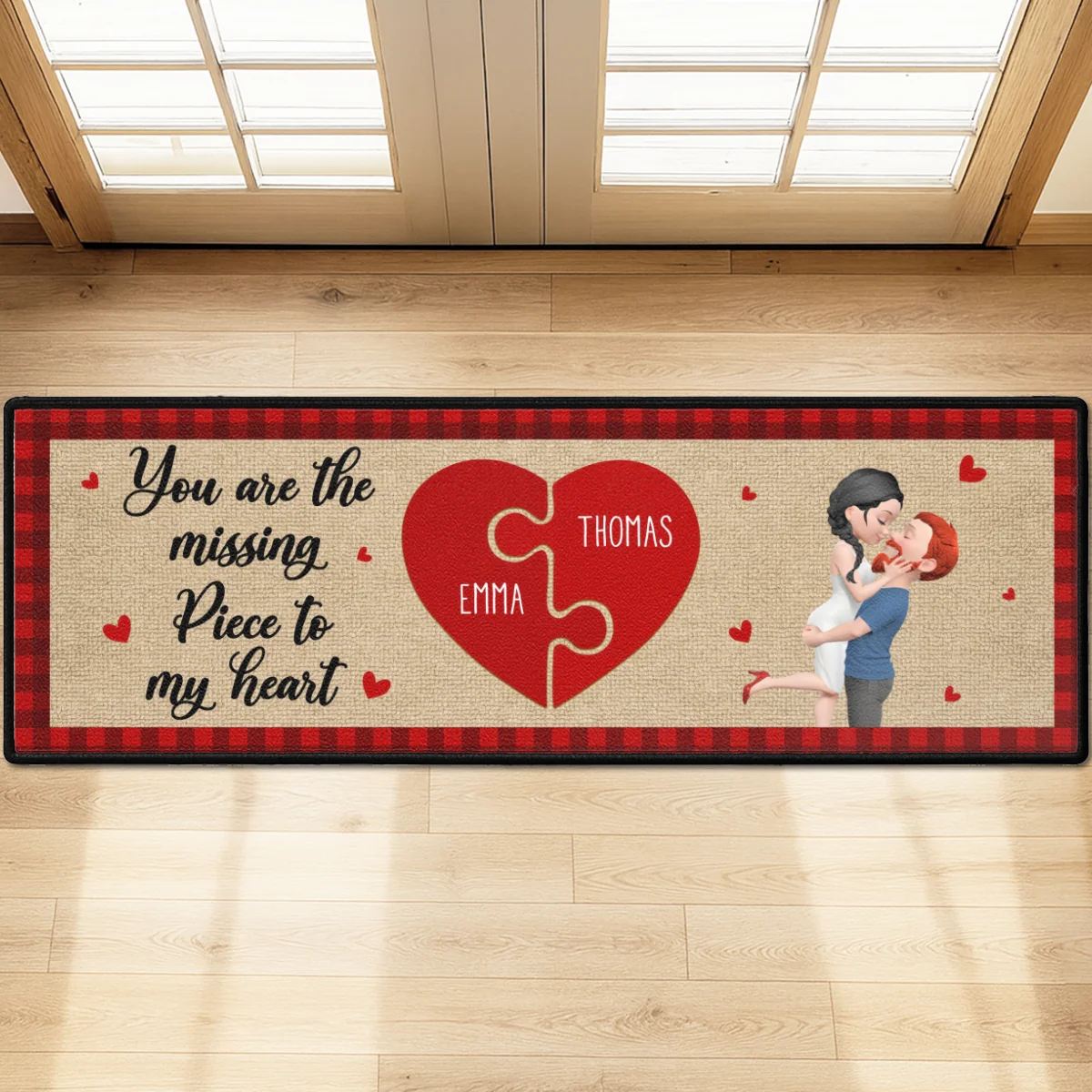 You Are The Missing Piece - Personalized Custom Runner Rug - Image 7