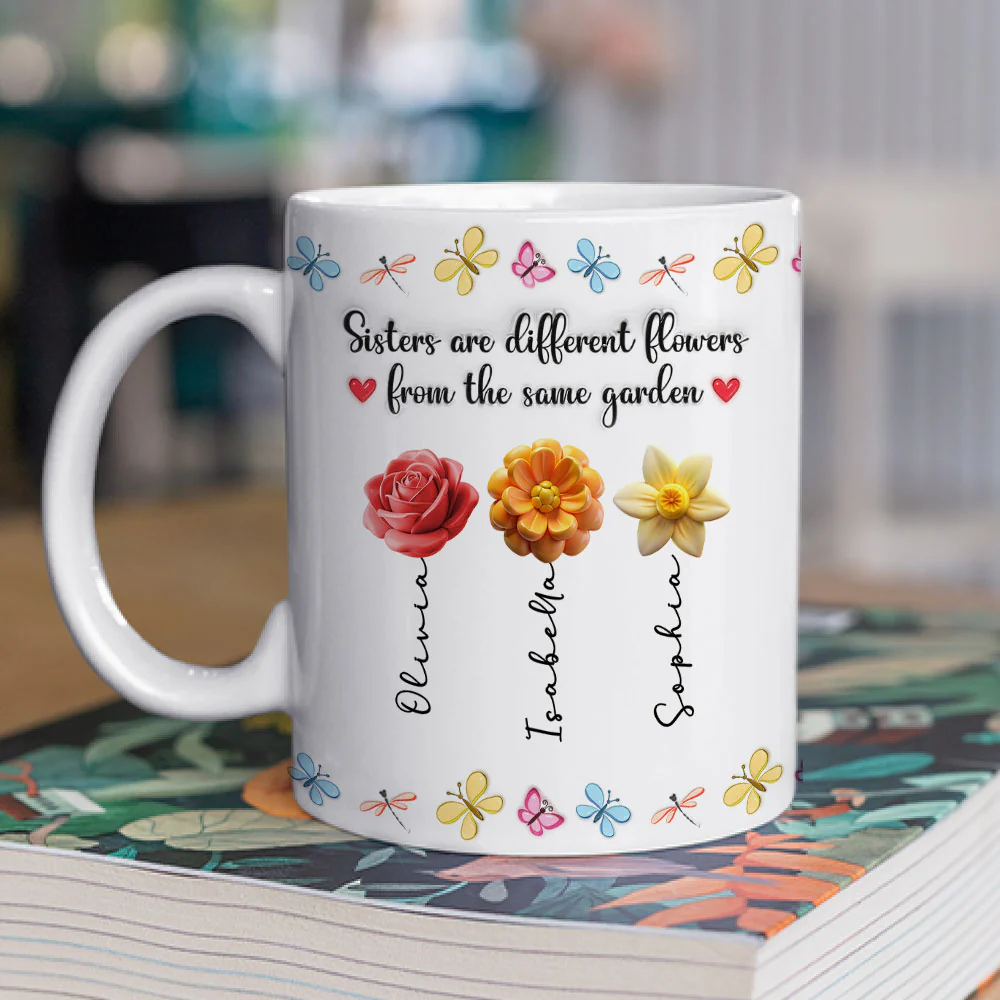 You Are The Most Beautiful Flower - Personalized Custom 3D Inflated Effect Mug - Image 2