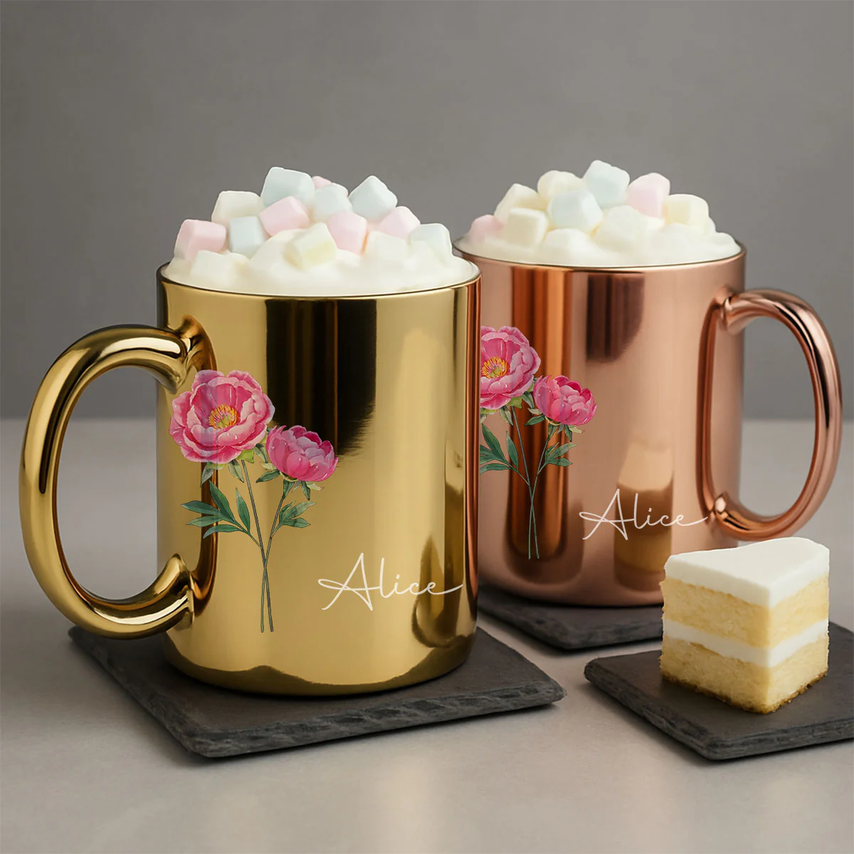 You Are The Most Beautiful Flower - Personalized Custom Metallic Mug - Image 2