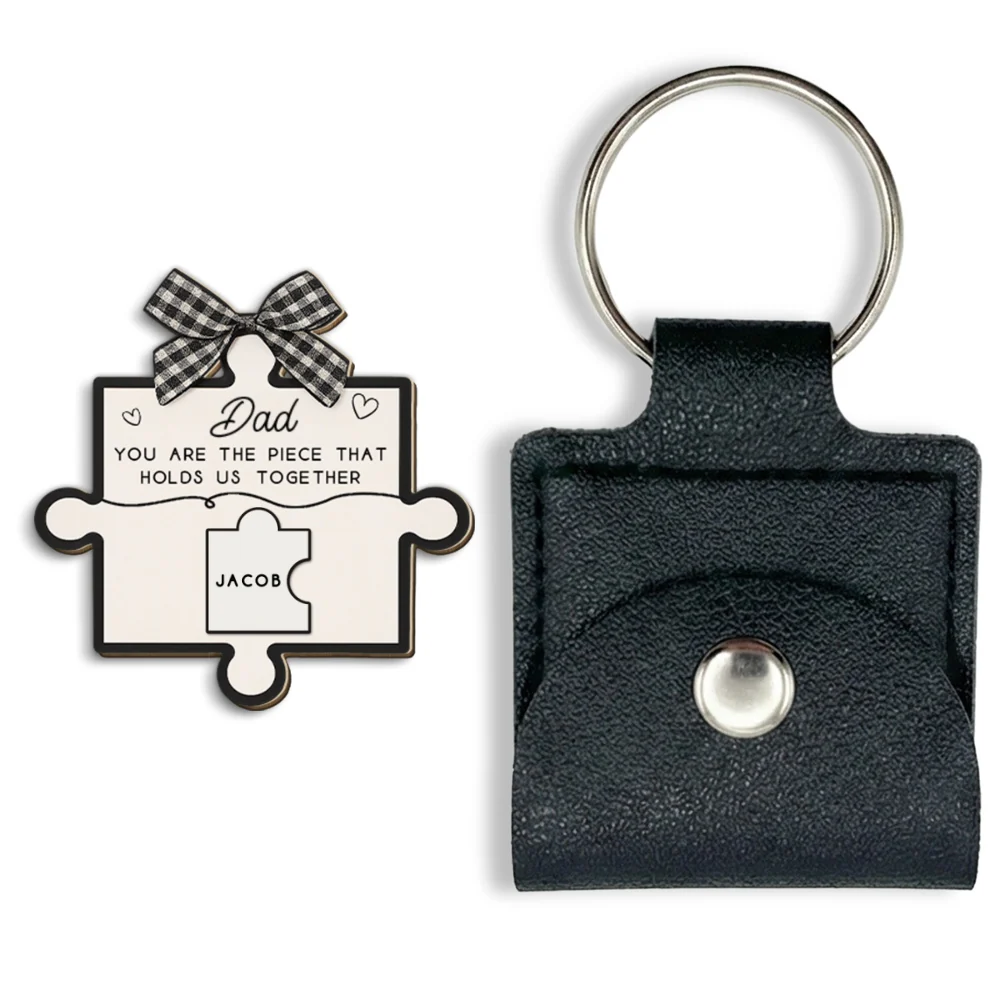 You Are The Piece That Holds Us All Together - Personalized Custom Wooden Pocket Hug - Image 7