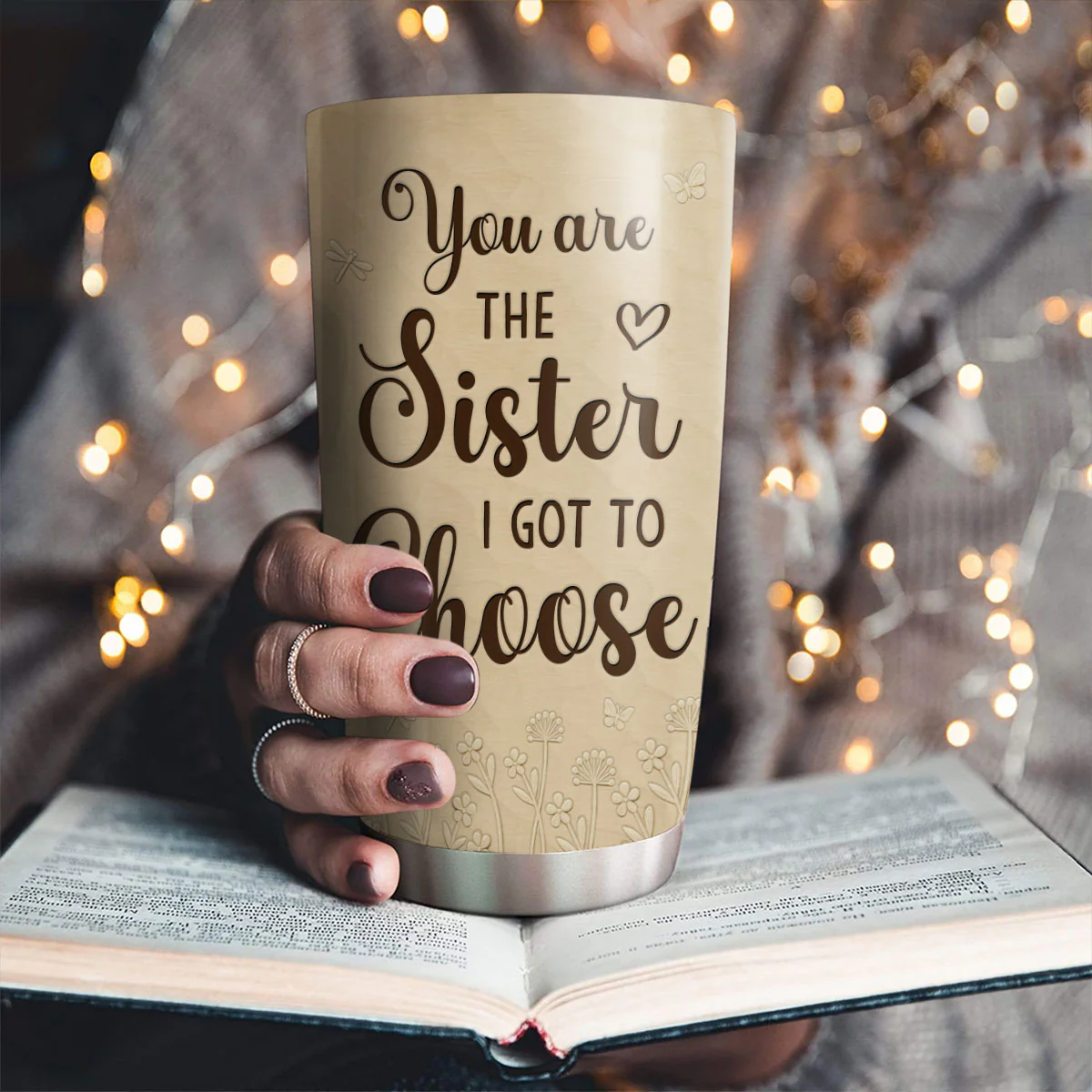 You Are The Sister I Got To Choose - Personalized Custom 3D Inflated Effect Tumbler - Image 5