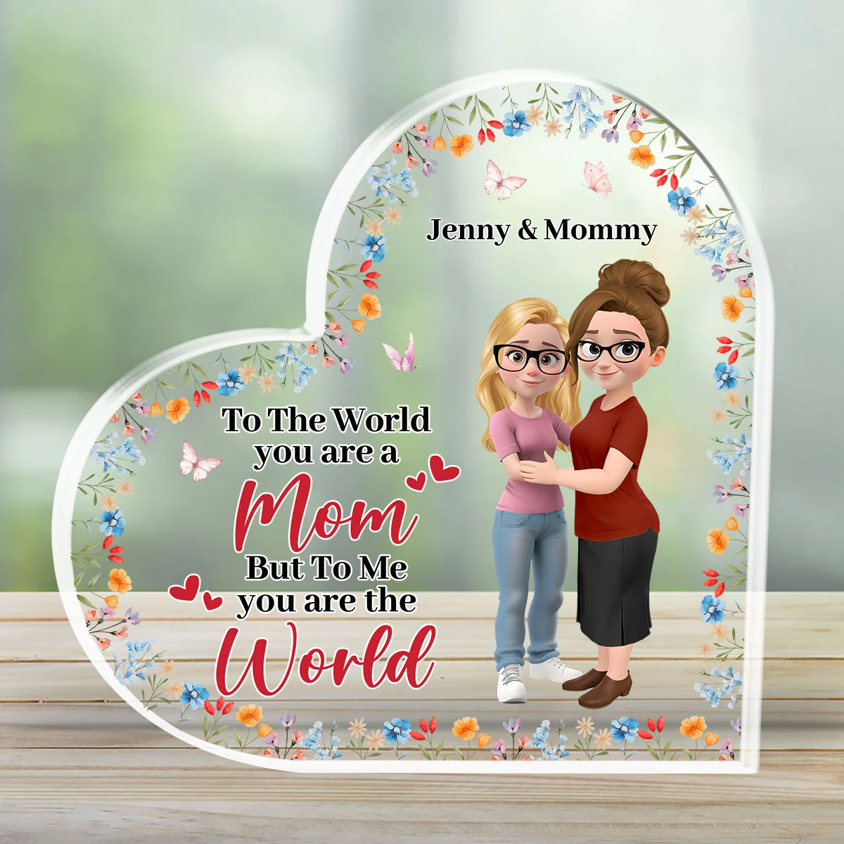 You Are The World - Personalized Custom Acrylic Plaque - Image 2