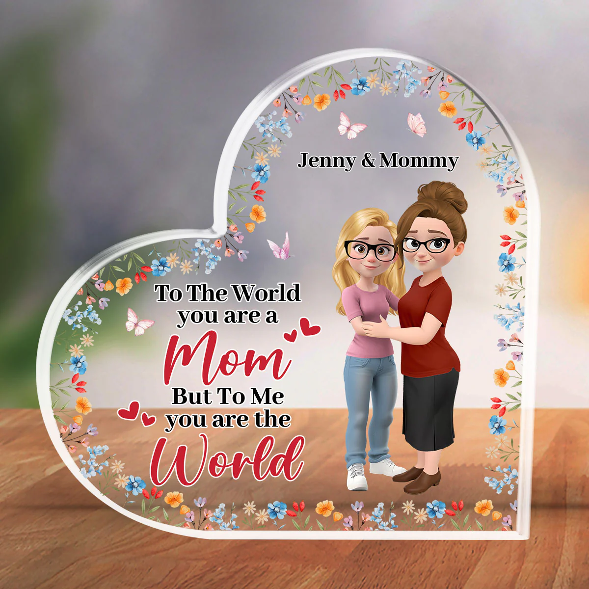 You Are The World - Personalized Custom Acrylic Plaque - Image 3