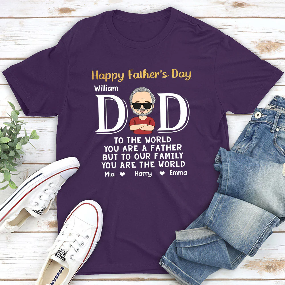 You Are The World - Personalized Custom Classic T-shirt - Image 3