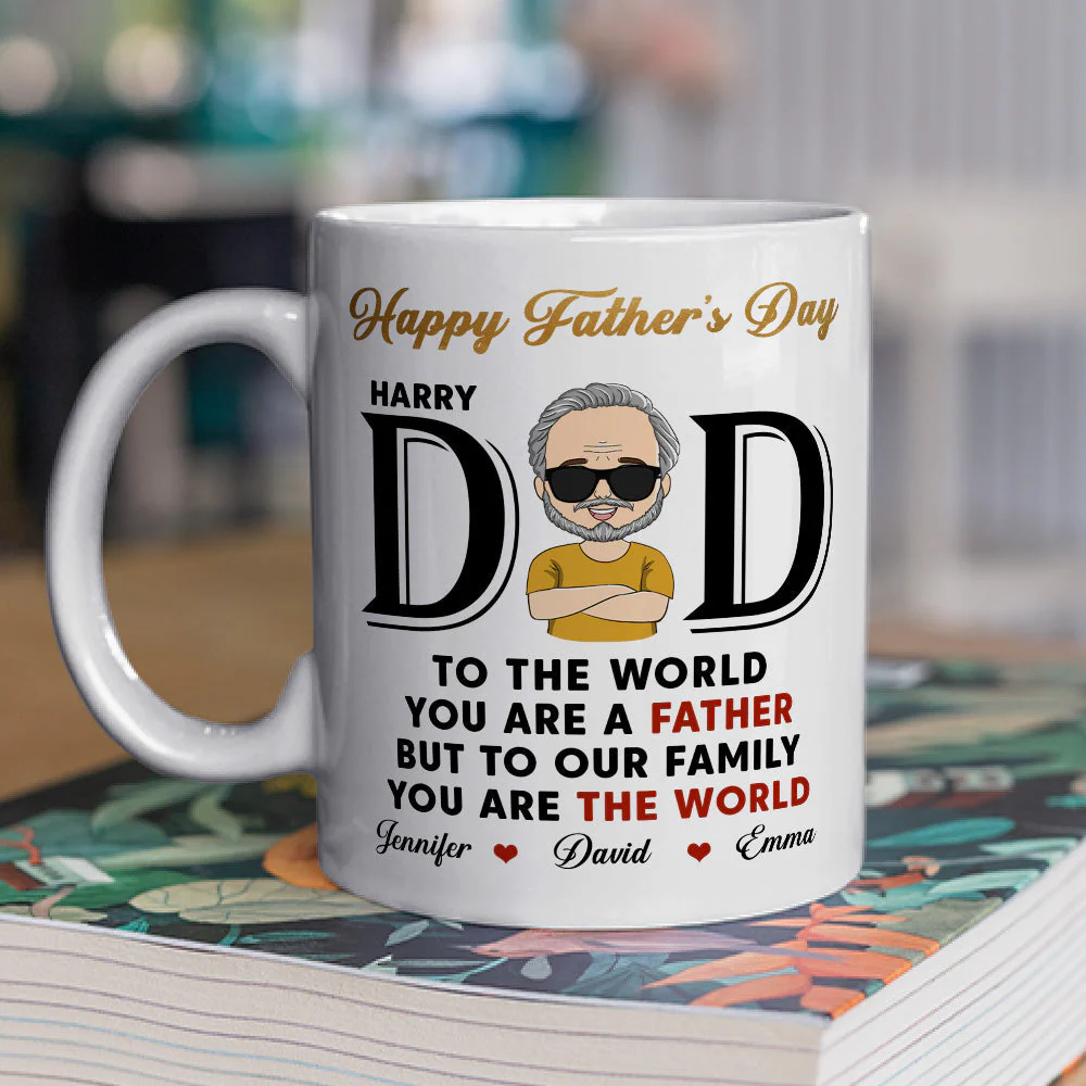 You Are The World - Personalized Custom Coffee Mug - Image 3