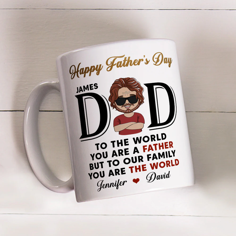 You Are The World - Personalized Custom Coffee Mug - Image 5