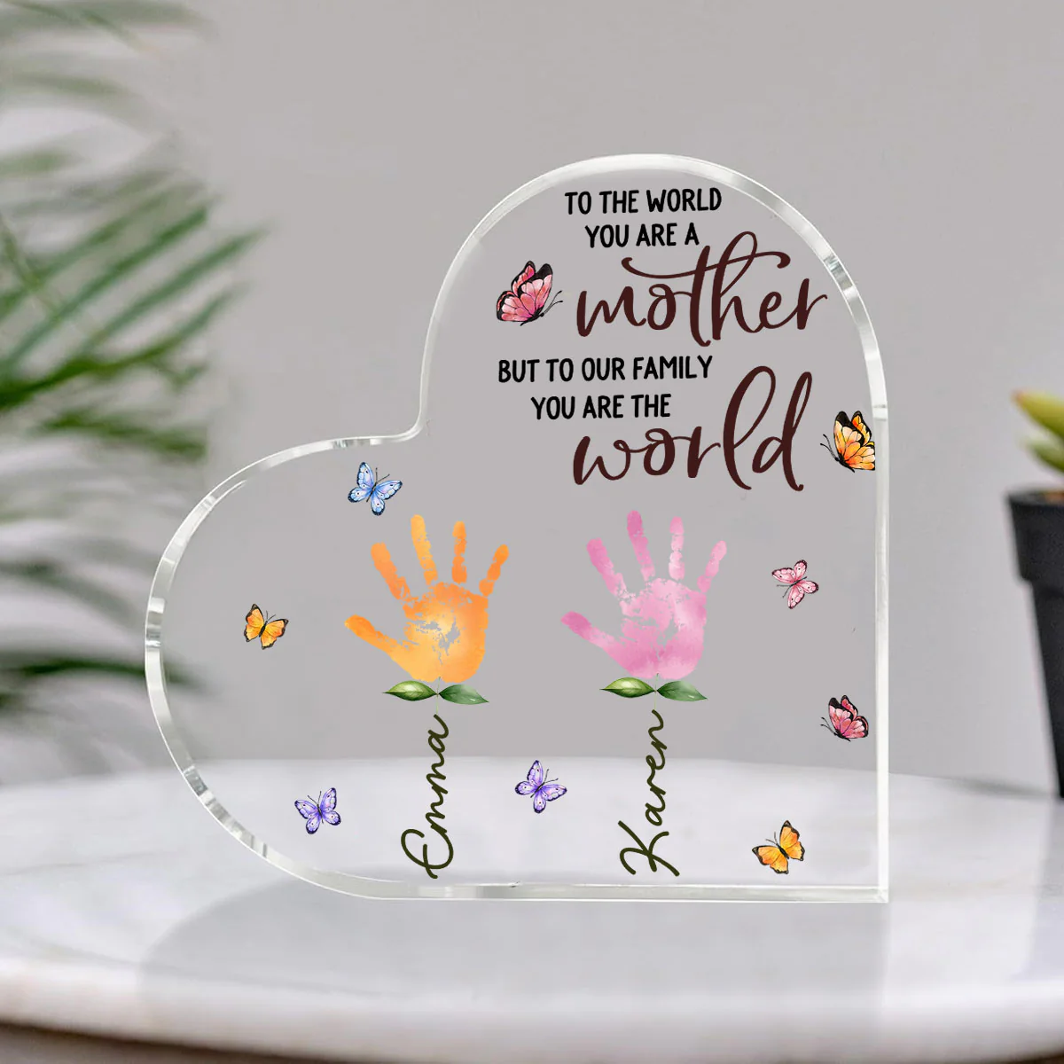 You Are The World Version 2 - Personalized Custom Acrylic Plaque - Image 2