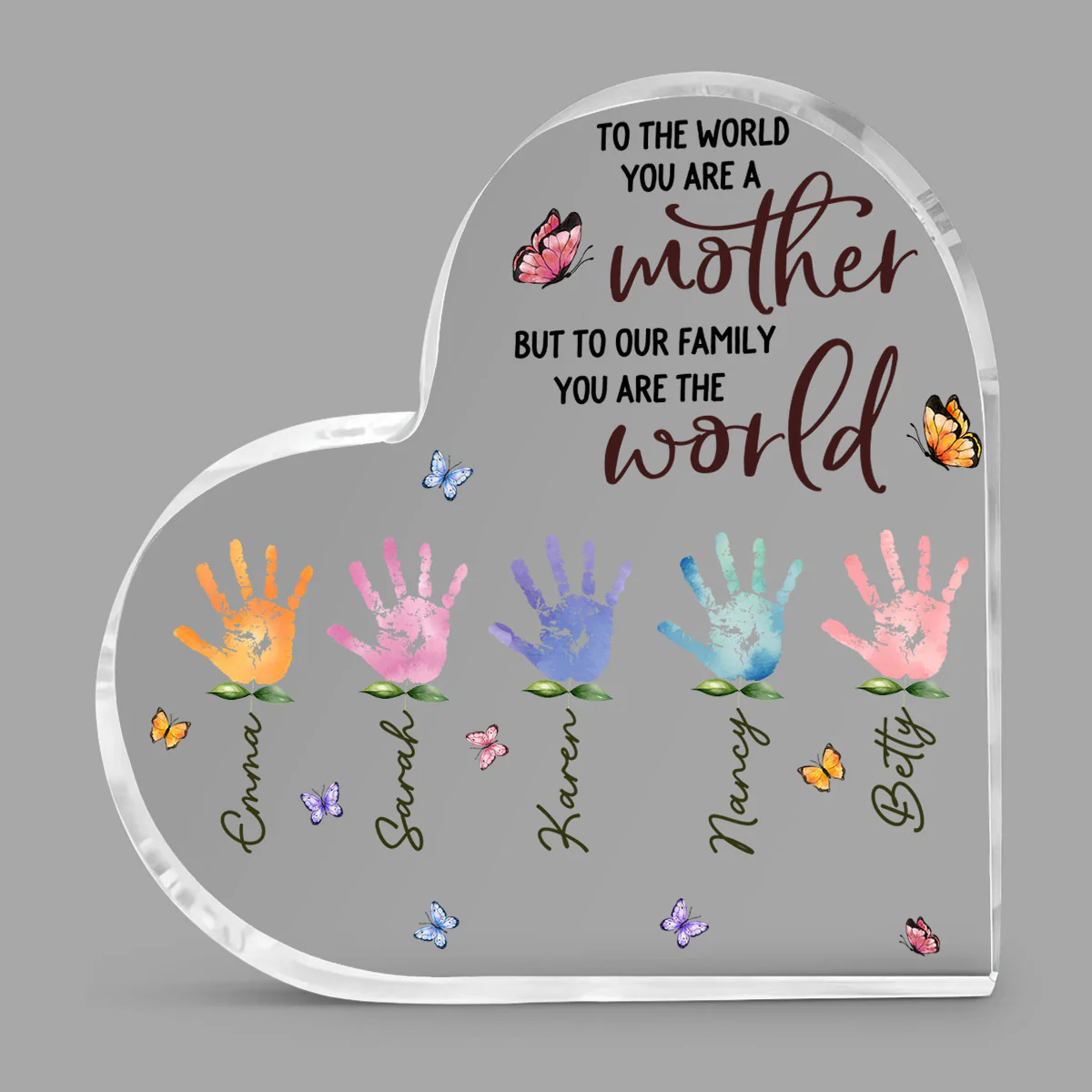 You Are The World Version 2 - Personalized Custom Acrylic Plaque - Image 3