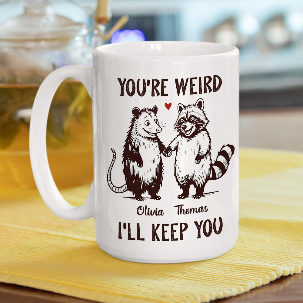 You Are Weird - Personalized Custom Coffee Mug - Image 3