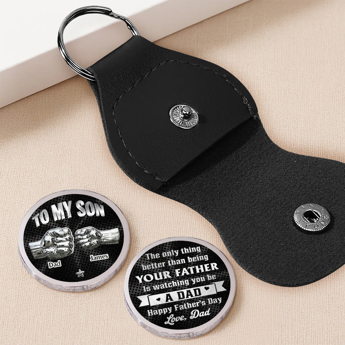 You Be A Dad Black Version - Personalized Custom Pocket Hug - Image 2