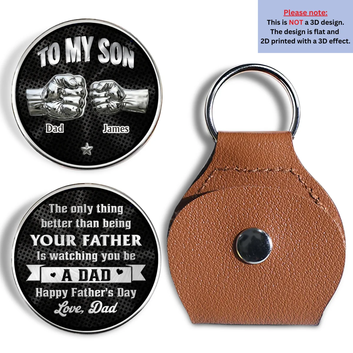 You Be A Dad Black Version - Personalized Custom Pocket Hug - Image 7
