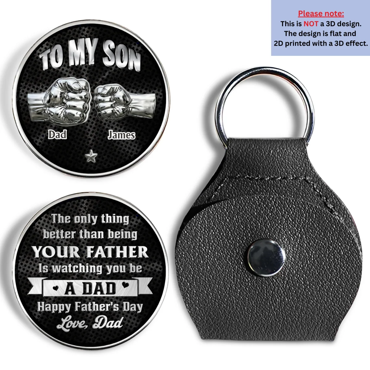 You Be A Dad Black Version - Personalized Custom Pocket Hug - Image 8