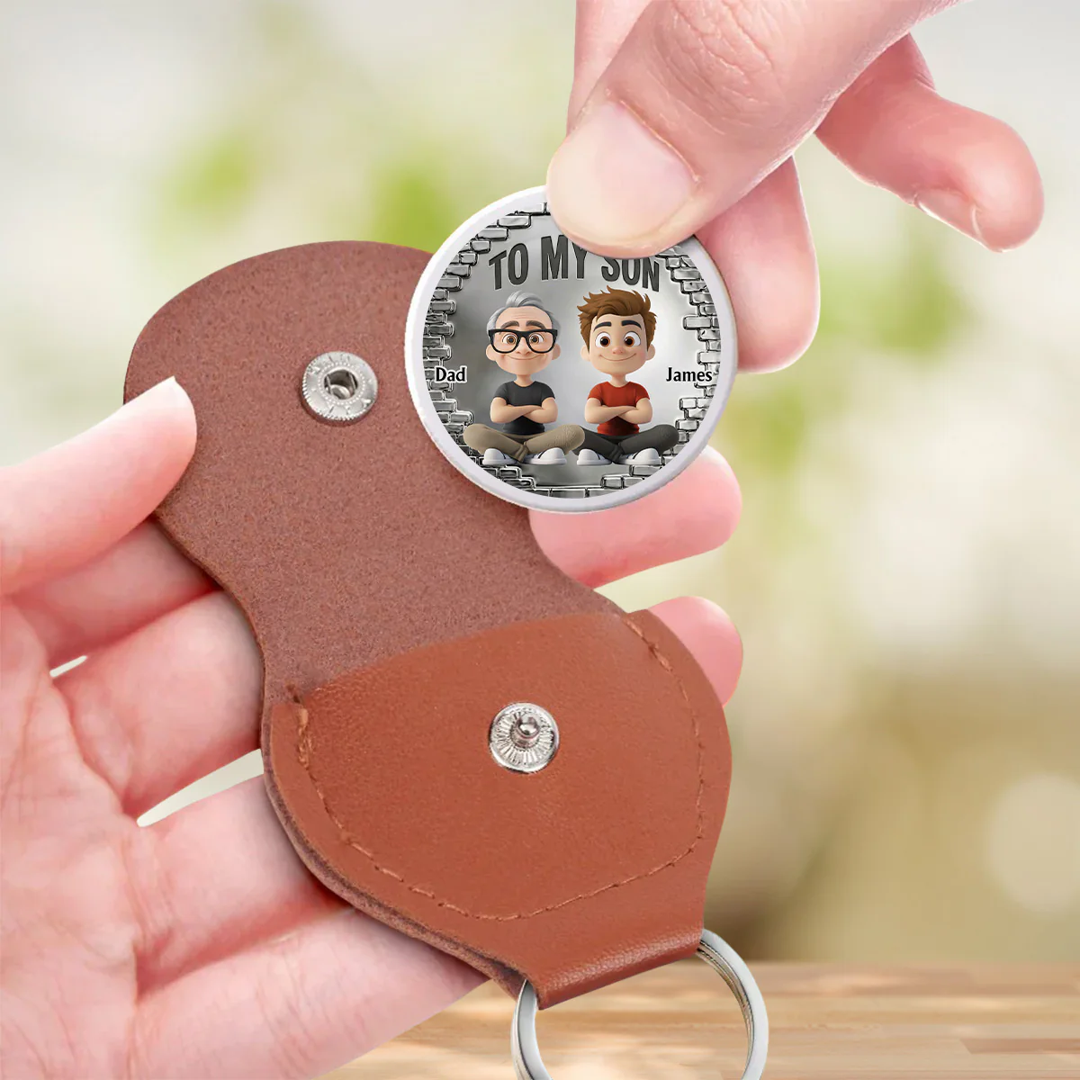 You Be A Dad Cartoon Version - Personalized Custom Pocket Hug - Image 3