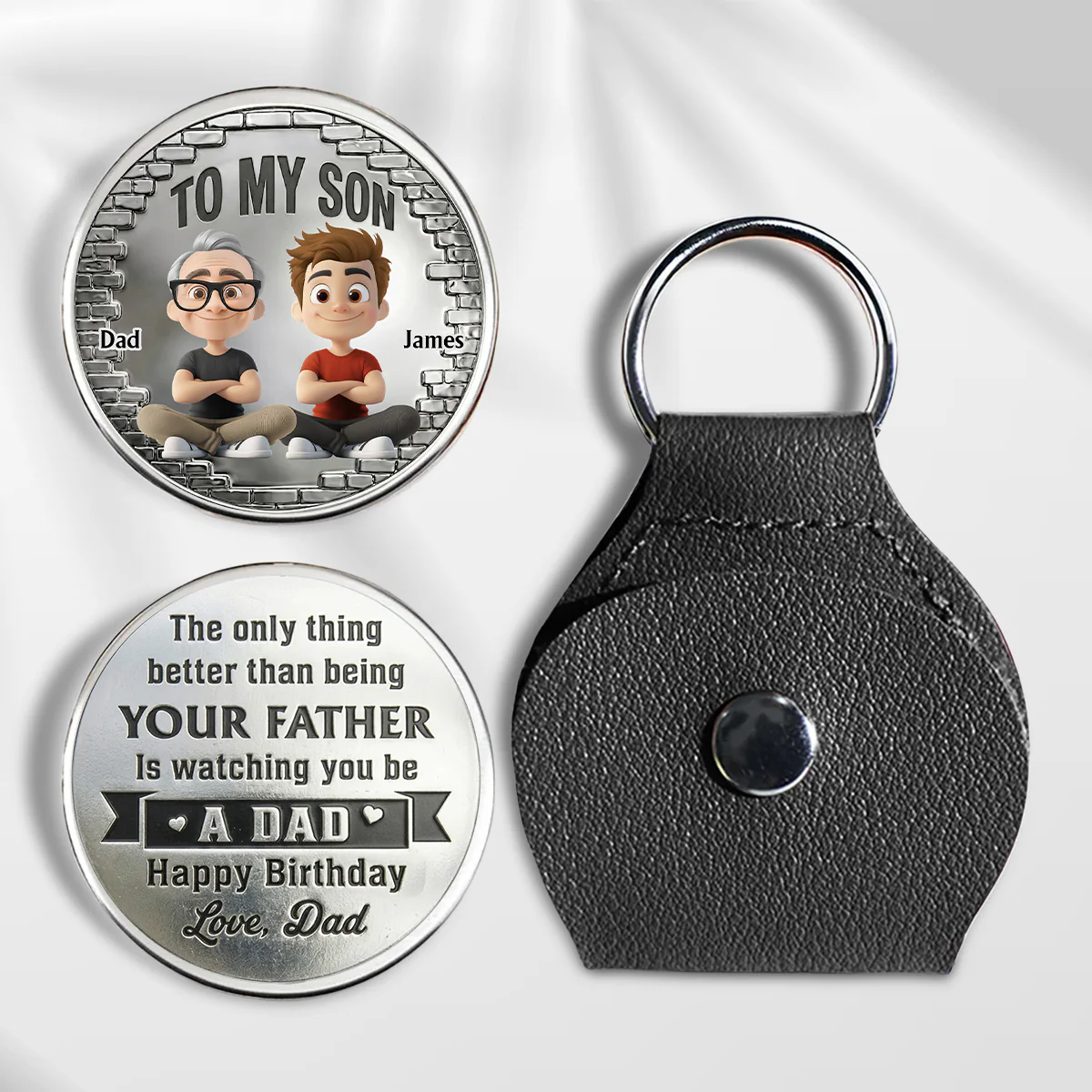 You Be A Dad Cartoon Version - Personalized Custom Pocket Hug - Image 5