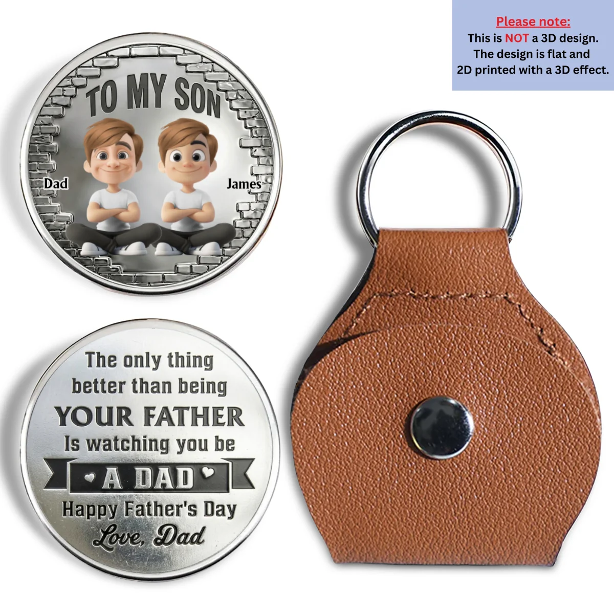 You Be A Dad Cartoon Version - Personalized Custom Pocket Hug - Image 7