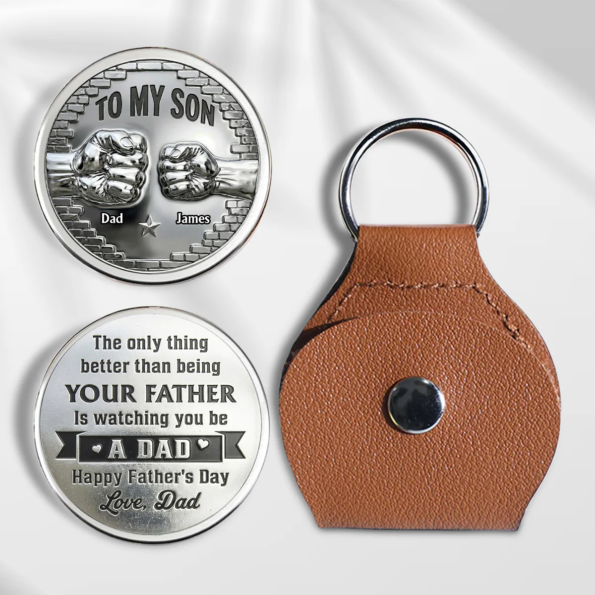You Be A Dad Metal Version - Personalized Custom Pocket Hug