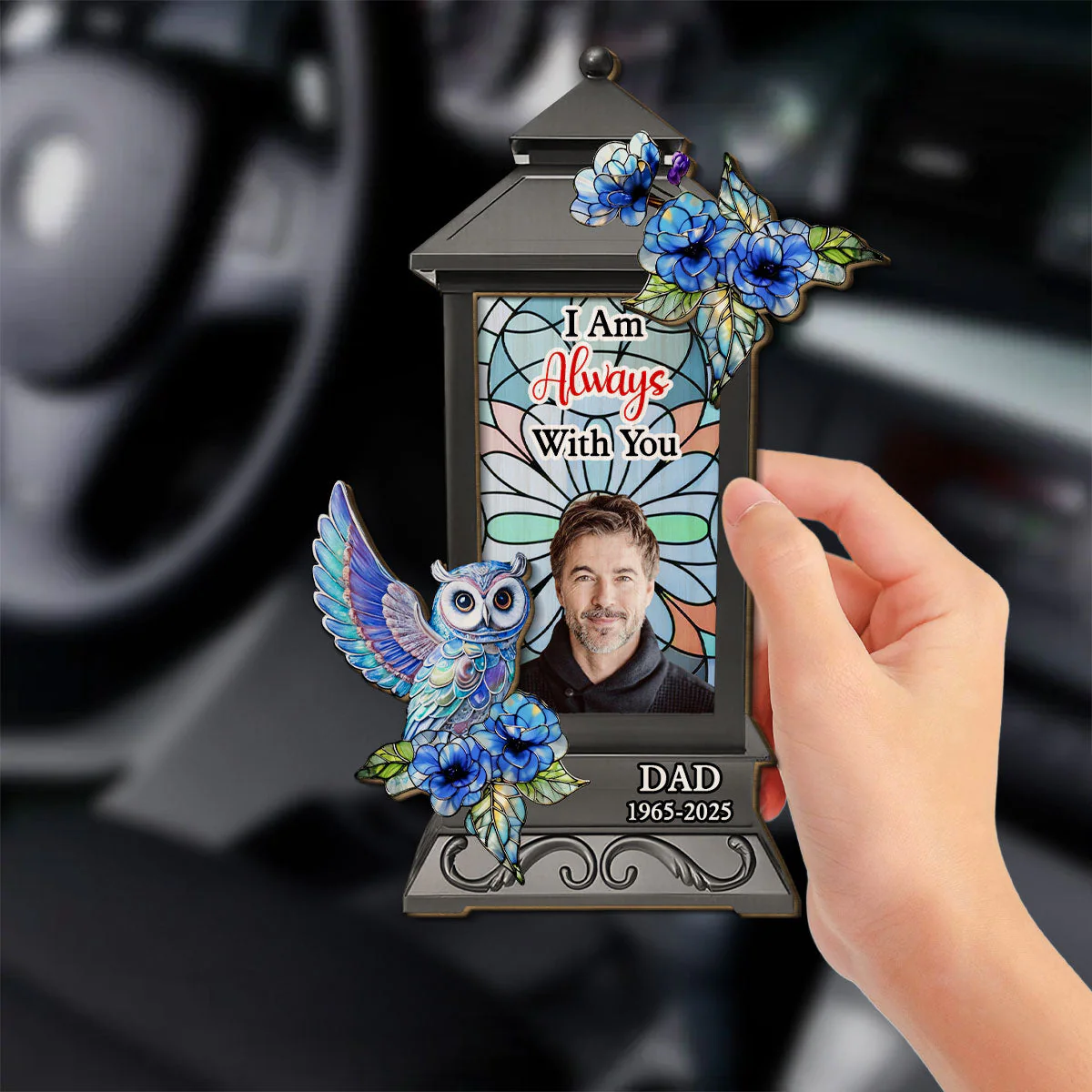 You Beside Us Every Day - Personalized Custom Car Visor Clip - Image 3
