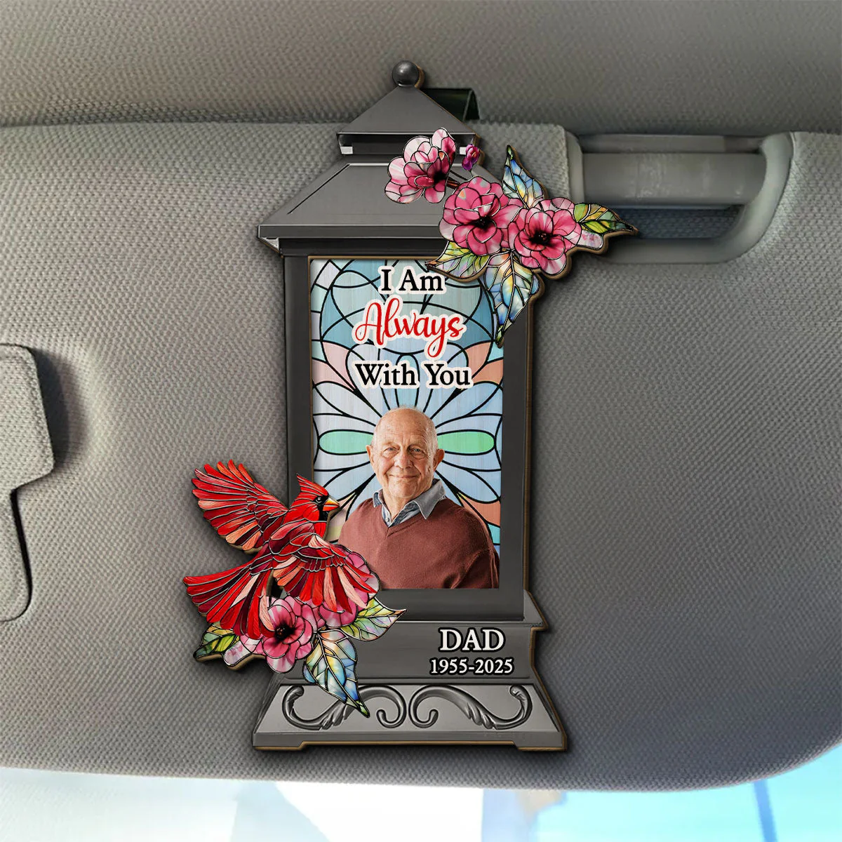 You Beside Us Every Day - Personalized Custom Car Visor Clip - Image 4