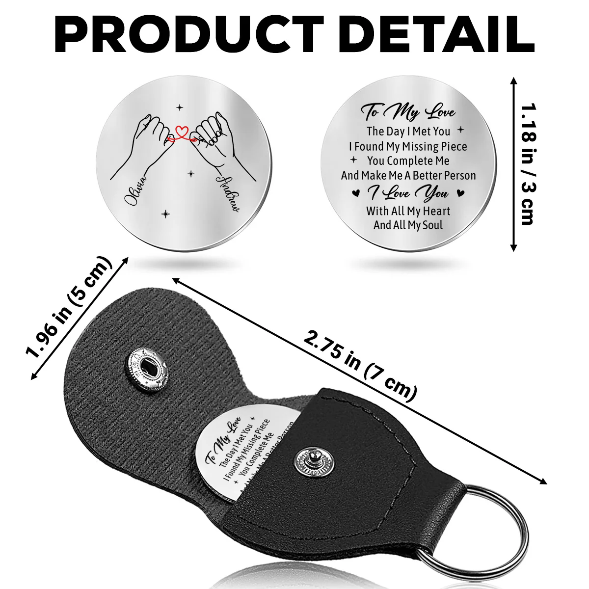 You Complete Me - Personalized Custom Pocket Hug - Image 5