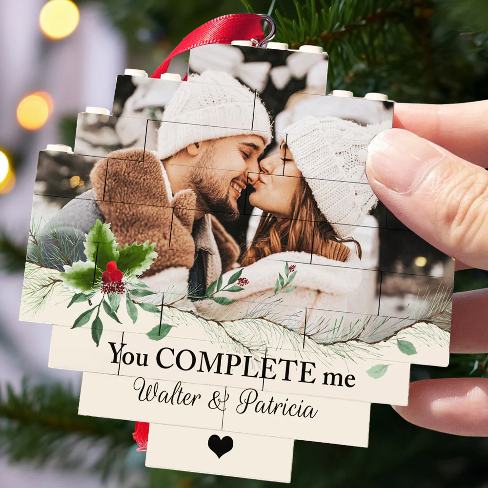 You Complete Me - Personalized Custom Puzzle Ornament - Image 2