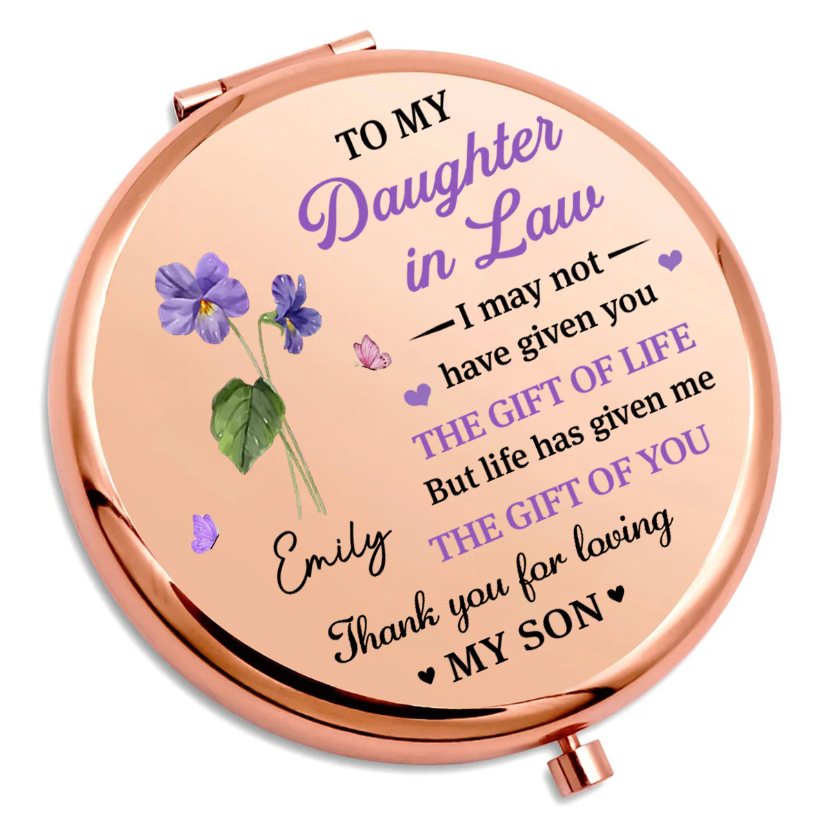 You Complete Our Family - Personalized Custom Compact Mirror - Image 3