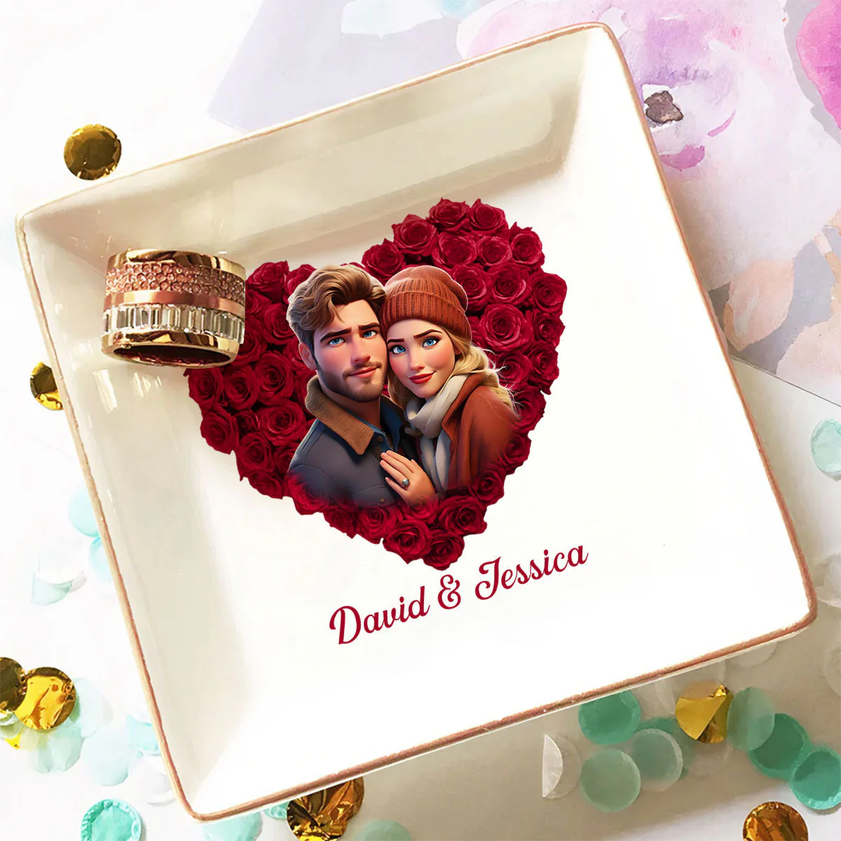 You Deserve It Honey - Personalized Custom Jewelry Dish - Image 5