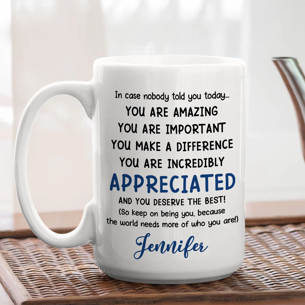 You Deserve The Best - Personalized Custom Coffee Mug - Image 4