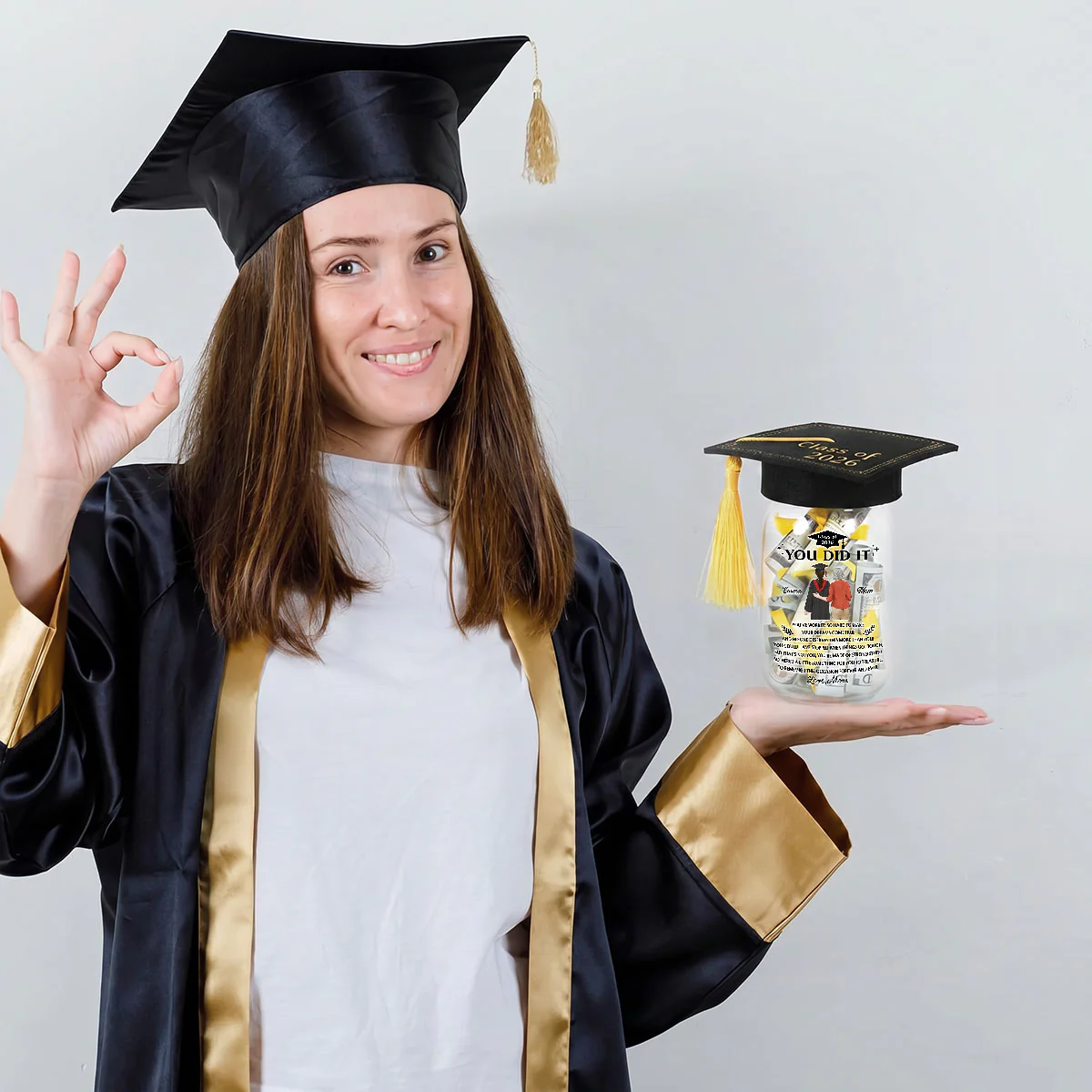 You Did It - Personalized Custom Graduation Mason Jar Light - Image 3