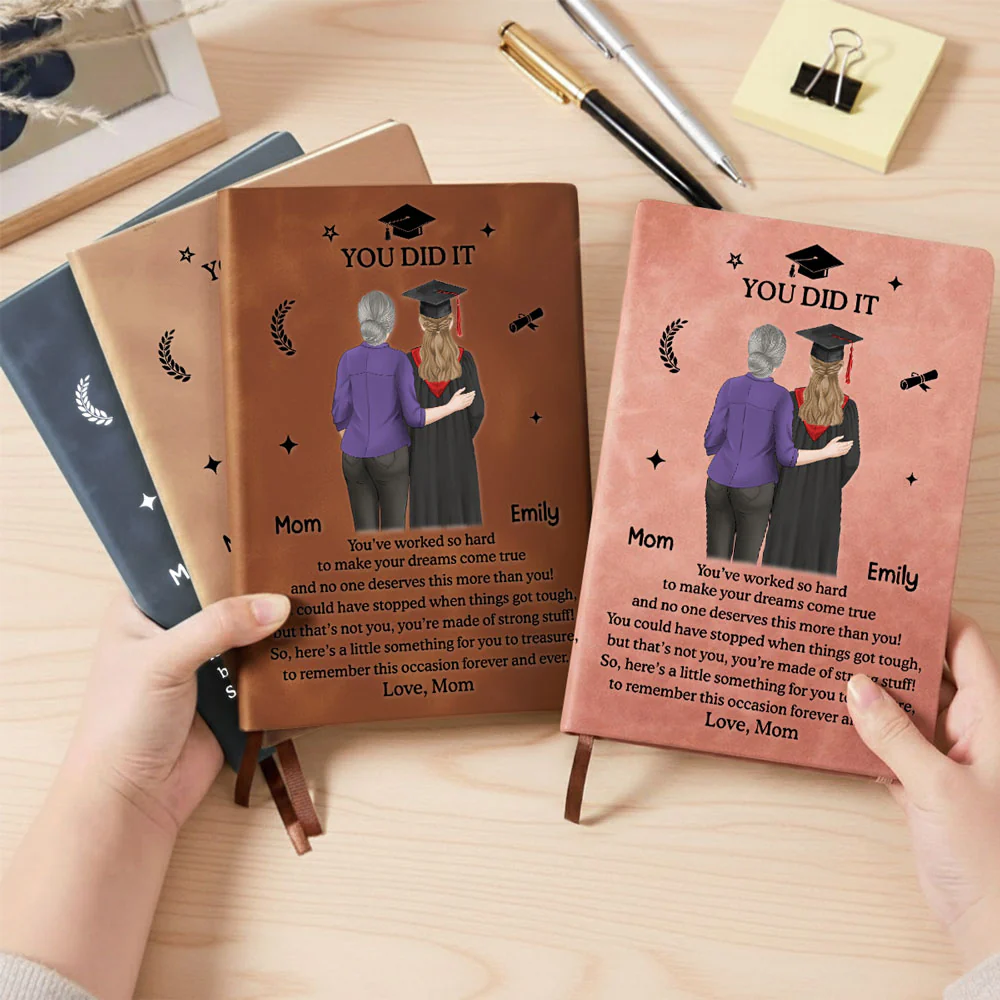 You Did It - Personalized Custom Leather Journal - Image 5