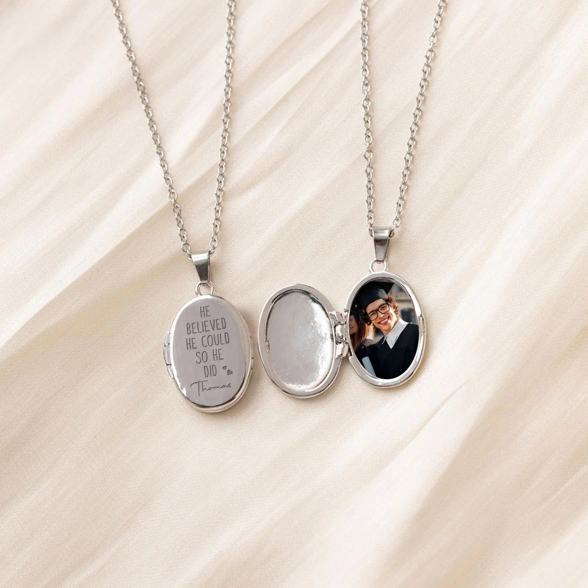 You Did It - Personalized Custom Locket Necklace - Image 3